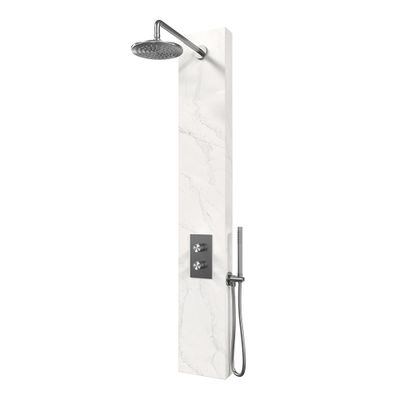 Thermostatisch Douchepaneel Brauer Brushed Edition 2-Weg Calacatta SET 01 RVS