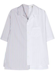 Lanvin chemise à rayures asymétriques - Blanc