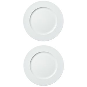 2x stuks diner borden/onderborden wit 33 cm