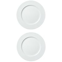 2x stuks diner borden/onderborden wit 33 cm