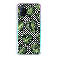Geometrische jungle: Oppo A52 Transparant Hoesje