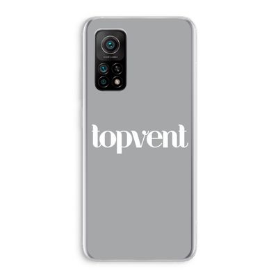 Topvent Grijs Wit: Xiaomi Mi 10T 5G Transparant Hoesje