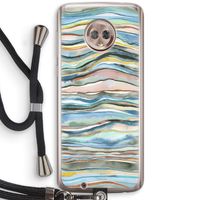 Watercolor Agate: Motorola Moto G6 Transparant Hoesje met koord
