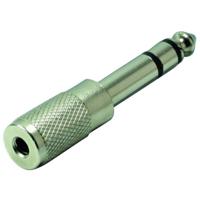 TRU COMPONENTS Jackplug-adapter Jackplug male 6,3 mm - Jackplug female 3,5 mm Stereo Aantal polen: 3 Inhoud: 1 stuk(s)