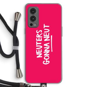 Neuters (roze): OnePlus Nord 2 5G Transparant Hoesje met koord