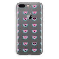 Smiley watermeloenprint: iPhone 8 Plus Transparant Hoesje