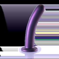 Ouch! by Shots Zachte Siliconen G-Spot Dildo - 7'' / 17 cm - Metallic Paars - thumbnail