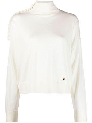 PINKO pull en laine à col montant - Blanc