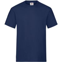 Set van 2x stuks donkerblauwe/navy t-shirts ronde hals 195 gr heavy T voor heren, maat: XL (EU 54) - thumbnail