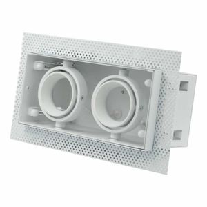 Trimless inbouwspot wit 50mm 2-voudig voor 50mm LED lamp inclusief GU10 fitting