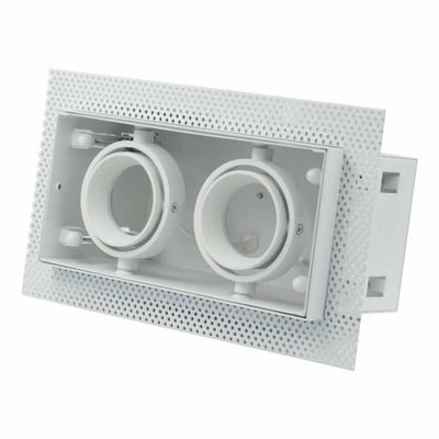 Trimless inbouwspot wit 50mm 2-voudig voor 50mm LED lamp inclusief GU10 fitting