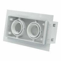 Trimless inbouwspot wit 50mm 2-voudig voor 50mm LED lamp inclusief GU10 fitting