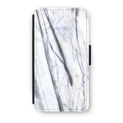 Gestreepte marmer: iPhone X Flip Hoesje