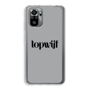 Topwijf Grijs Zwart: Xiaomi Redmi Note 10S Transparant Hoesje