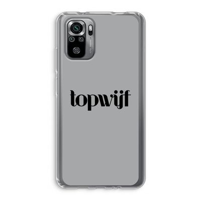 Topwijf Grijs Zwart: Xiaomi Redmi Note 10S Transparant Hoesje
