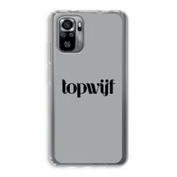 Topwijf Grijs Zwart: Xiaomi Redmi Note 10S Transparant Hoesje