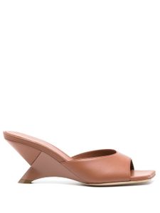 Vic Matie mules en cuir 75 mm - Marron