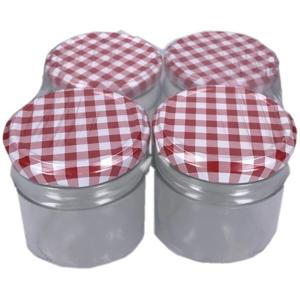 Weckpotten - 4x - 210 ml - glas - met schroefdeksel - inmaakpotten/jampotten - Voorraadpotten