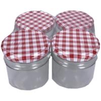Weckpotten - 4x - 210 ml - glas - met schroefdeksel - inmaakpotten/jampotten - Voorraadpotten
