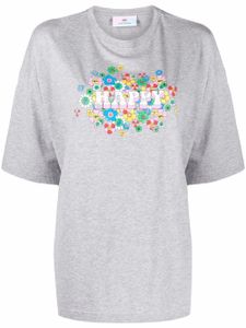 Chiara Ferragni t-shirt imprimé Happy à manches courtes - Gris