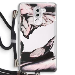 Roze stroom: Honor 6X Transparant Hoesje met koord