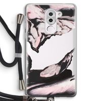 Roze stroom: Honor 6X Transparant Hoesje met koord