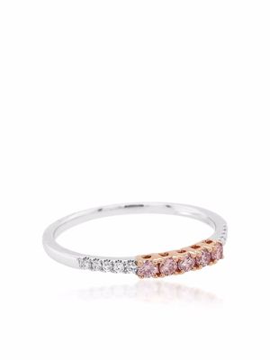 HYT Jewelry bague de fiançailles Argyle Pink en or 18ct pavée de diamants - Argent