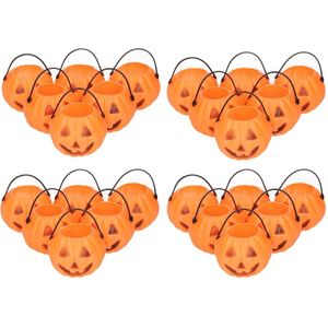 30x Halloween trick or treat pompoen emmers 5 cm