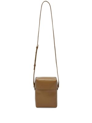 Jil Sander sac porté épaule en cuir de veau Lid - Marron