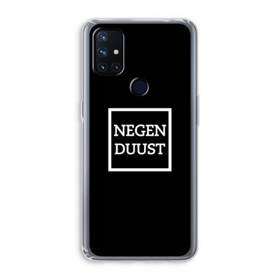Negenduust black: OnePlus Nord N10 5G Transparant Hoesje