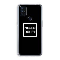 Negenduust black: OnePlus Nord N10 5G Transparant Hoesje