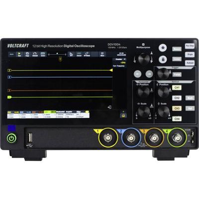 VOLTCRAFT DOV1004 Digitale oscilloscoop 100 MHz 4-kanaals 1.25 GSa/s 50 Mpts 12 Bit Digitaal geheugen (DSO) 1 stuk(s)
