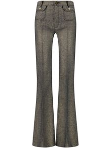 Giambattista Valli pantalon évasé à taille haute - Gris