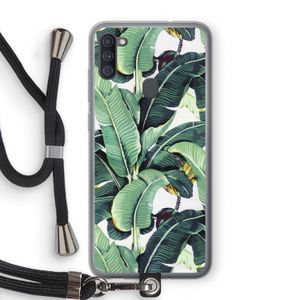 Bananenbladeren: Samsung Galaxy A11 Transparant Hoesje met koord