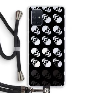 Musketon Skulls: Samsung Galaxy A71 Transparant Hoesje met koord