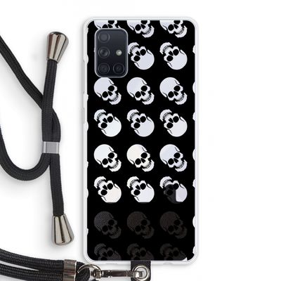 Musketon Skulls: Samsung Galaxy A71 Transparant Hoesje met koord