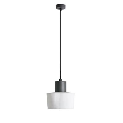 Buiten hanglamp Muffin donkergrijs met witte kap