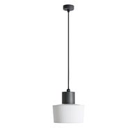 Buiten hanglamp Muffin donkergrijs met witte kap