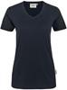 Hakro 190 Women's V-neck shirt Contrast MIKRALINAR® - Navy Blue/Anthracite - 5XL