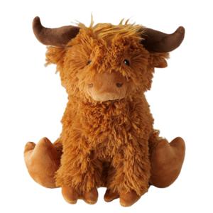 Deurstopper gewicht - dieren thema Schotse Hooglander koe - 1 kilo - bruin - polyester - 26 cm - dic