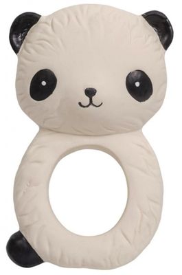 A Little Lovely Company bijtring Panda junior 10 cm rubber beige A Little Lovely Company bijtring Panda junior 10 cm rubber beige