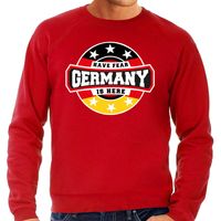 Have fear Germany is here / Duitsland supporter sweater rood voor heren - thumbnail