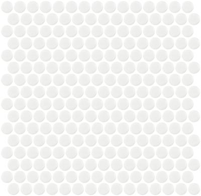 Mozaïek tegels Penny Wit Glans 31,5x29,1 - Rond Wand en vloer Geglazuurde porseleinen steengoed