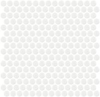 Mozaïek tegels Penny Wit Glans 31,5x29,1 - Rond Wand en vloer Geglazuurde porseleinen steengoed