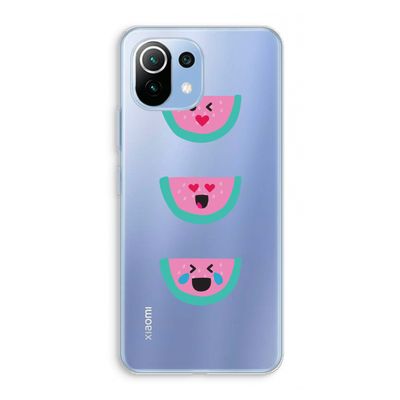 Smiley watermeloen: Xiaomi Mi 11 Lite Transparant Hoesje
