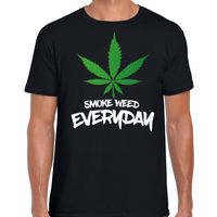 Smoke weed everyday / drugs fun t-shirt zwart voor heren - thumbnail