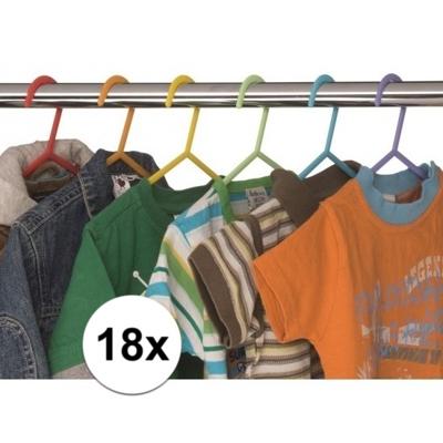 Kledinghangers voor kinderkleding - 18x stuks - plastic - 28 cm - klerenhangers