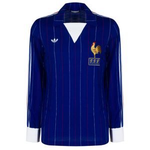 Frankrijk Shirt Thuis 1980-1982 (Lange Mouwen)