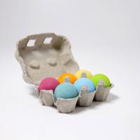Grimm's Houten Ballen Pastel | set van 6 grote ballen