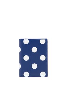 Comme Des Garçons Wallet porte-cartes en cuir à pois - Bleu